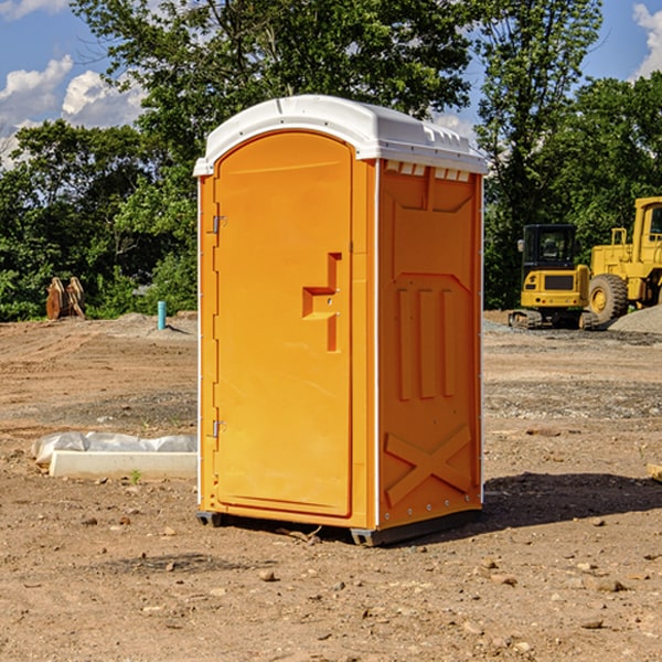 what is the expected delivery and pickup timeframe for the porta potties in Lacona